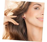 Ipetboom 6paires Lot Boucles Oreilles Zircon Cubique à Vis pour Femmes Fermoirs Sécurisés