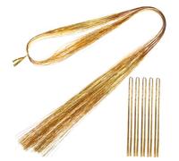 Ipetboom 6pièces Kit Extensions De Cheveux Tinsel Brillant Pour Femmes Et Filles Accessoires Colorés Pour Fêtes Et Cosplay