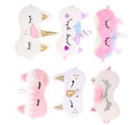 Ipetboom 6pièces Masque De Sommeil à Motifs Masque De Sommeil Pour Yeux Cache-yeux Portable Pour Femmes Pratique Multifonction