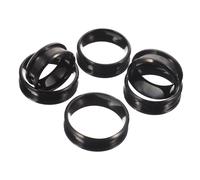 Ipetboom 6Pièces Set de Anneaux de Doigt Acier Inoxydable Design Rainuré Résistants Variée Accessoire de Mode Élégant pour Styles