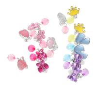 Ipetboom 7 Paires Boucles Oreilles à Clip pour Garçon Fille Pendentifs Oreilles Motifs de Dessins Animés pour Filles