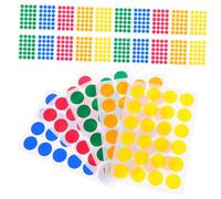 Ipetboom 720 pièces Gommettes Rondes Auto-adhésives Étiquettes de Codage Couleur pour Scrapbooking et Bricolage Points Colorés Rouge Bleu Orange Vert Jaune Lot pour Papier Cahiers et