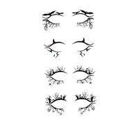 Ipetboom 8 Paires D'Autocollants D'Eye-Liner D'Halloween Autocollants De Ligne D'Oeil Autocollants D'Eye-Liner De Soirée Dansante Autocollants D'Eye-Liner Cool Autocollants D'Eye-Liner