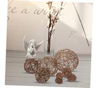 Ipetboom 8 Pièces Boule de Rotin Naturel Décorative pour Décoration Maison Vases et Projets DIY pour Noël Mariages et Événements