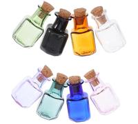 Ipetboom 8 pièces Lot de Mini Bocaux Carrés Verre Transparent pour Souhaits Bouteilles à Message DIY Décorations Mariage et Halloween Design Élégant et Fonctionnel
