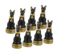 Ipetboom 8 pièces Miniatures Figurines Chat Égyptien Résine Décorations Jardin Intérieur Artistique Petites Sculptures pour Collection et Cadeaux
