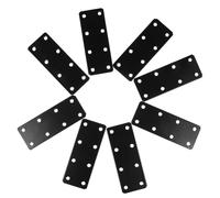 Ipetboom 8 pièces Plaque Fixation Support Droit Renfort Plat pour Meubles Équerres Plates Réparation Fixation Meubles Angle Droit