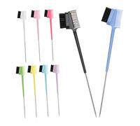 Ipetboom 9 Pièces peigne à sourcils double tête brosse à cils outils de soin des sourcils brosses à extensions de cils peigne Laine de nylon