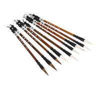 Ipetboom 9 pièces Set de Pinceaux de Calligraphie Chinoise Bois Brosses Multifonctions pour Peinture et Écriture Portable et Facile à Nettoyer Adapté Aux Artistes et Étudiants