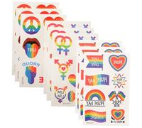 Ipetboom 9feuilles Stickers Arc-ciel Temporaires Pour Célébrations De Décalcomanies De Fierté Lgbt Autocollants De Éphémères Pour Visage Corps Et Fête