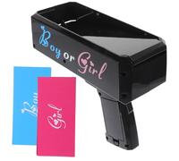 Ipetboom à Faux Billets pour Annonce Fille ou Garçon Accessoire Gender Reveal Party Jeu de Euro Prop Shooter Noir Set Unique pour Fête Prénatale