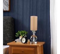 Ipetboom Abat-Jour Cylindrique Droit 14X28 CM en Tissu Jaune Naturel pour Lampe D’Intérieur Petit Modèle Compatible Culot E27 Style Rétro Tambour pour Applique Murale et Lampadaire