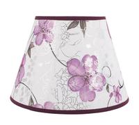 Ipetboom Abat-Jour de Table en Tissu Floral Violet pour Lampe de Chevet et Lampadaire E27 Abat-Jour de Rechange Décoratif Adapté Maison Hôtel et Bureau Diffuseur de Lumière Douce