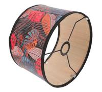 Ipetboom Abat-Jour Suspendu en Bambou Naturel Abat-Jour Décoratif pour Plafonnier ou Lustre Motif Palmier Vintage Diamètre Moyen Léger et Robuste pour Salon Chambre et Café