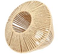 Ipetboom Abat-Jour Suspendu Rustique Tissé en Papier Imitation Rotin Petit Modèle Cache-Luminaire Vintage pour Maison Restaurant et Salon Lumière Douce et Ambiance Chaleureuse