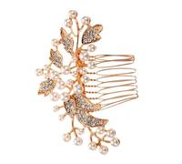 Ipetboom Accessoire De Cheveux De Mariage En Strass Peigne À Cheveux De Mariée Peigne Latéral Élégant Morceau De Cheveux De Fête Couleur Or