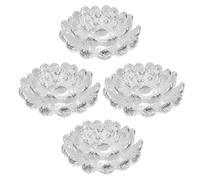 Ipetboom Accessoires de Bricolage pour Tasses à Thé en Alliage de Zinc Argenté, Breloques Lotus Élégantes, Finition Polie Fine, pour Projets DIY de Thé