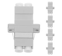 Ipetboom Adaptateur Fibre Optique LC Doubleur Duplex 5 Pièces Gris Compatible Connecteurs Simplex Adaptateur à Bride pour Centre de Données et Réseau Rapide Stable