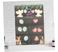 Ipetboom Affiche Gender Reveal Party Papier Premium Jeu de Vote Garçon ou Fille Décoration Animée pour Annonce Autocollants pour Fête Prénatale