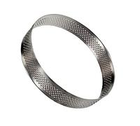 Ipetboom Anneau à Tarte Rond en Acier Inoxydable Perforé Antiadhésif Facile à Nettoyer pour Tartes et Mousses pour Desserts en Famille