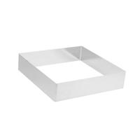 Ipetboom Anneau Pâtisserie Carré Inox pour Mousse et Dessert Moule de Cuisson Réutilisable Haute Température Découpe Pâte et Fruits Facile sans Collage