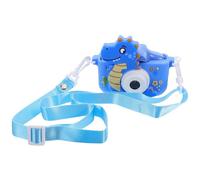 Ipetboom Appareil Photo Numérique Dinosaure Bleu pour Tout-Petit Double Caméra HD Éducatif Photo et Vidéo Résistant aux Chocs Adapté Intérieur et Extérieur Présent pour Garçon et