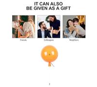 Ipetboom Applique Murale Créative de Ballon Orange Lampe Murale Mini de 20 CM Veilleuse Décorative pour Chambre Salon ou Bureau