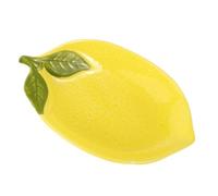 Ipetboom Assiette Céramique Forme Citron pour Snacks Apéritifs Plateau Repas Créatif de Cuisine Maison et Restauration