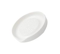 Ipetboom Assiette de Mouture Céramique Résistante pour Ail et Gingembre Plateau Dérapant pour Préparation de Repas et Usage Domestique