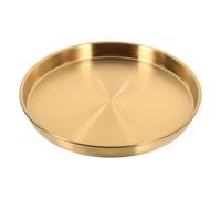 Ipetboom Assiette Ronde Acier Inoxydable Plateau de Service Multi Usage Corrosion pour Pâtes Steaks et Salades pour Famille Restaurants et Événements