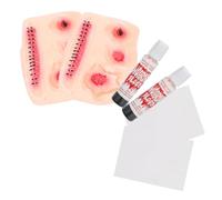 Ipetboom Autocollant Sanglant D’Halloween 3D - 2 Pièces Autocollants de Fausse Blessure en Latex Aspect Réaliste pour Maquillage Fête Costumée Application Polyvalente sur Corps