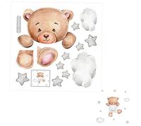 Ipetboom Autocollants Muraux Interrupteur Ours Amovibles Décoratifs pour Chambre Salon Cuisine Stickers Décoration Murale et Protège Interrupteur