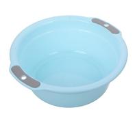 Ipetboom Bac à Laver en Plastique Épais Petit Modèle Bleu Clair, Bassine Polyvalente pour Bains de Pieds Bébé, Seau de Lavabo Portable et Bassin Cuisine Multifonctionnel, avec Double