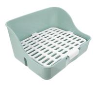 Ipetboom Bac à Litière pour Cobayes et Chinchillas Design Anti-éclaboussures en Abs Structure Quatre Coins et Espace Ample pour Petits Animaux Élégants