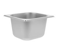 Ipetboom Bac Gastro Inox 1/6 17,5x16,2x10 Cm en Acier Inoxydable, Plat Rectangulaire Polyvalent pour Buffet et Réchaud, Adapté Restauration, Hôtel, Service Traiteur, Plateau Inox Solide,