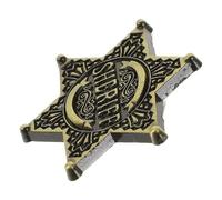 Ipetboom Badge Hexagonal Rétro Épingle Élégante pour Costume Cosplay et Tenue Réplique Insigne Shérif Usa Accessoire pour Vêtements