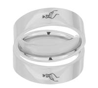 Ipetboom Bague de Couple Acier Inoxydable Anneaux Correspondants pour Fiançailles et Mariage Ajustable pour Hommes et Femmes Élégance et Événement