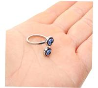 Ipetboom Bague Femme Œil Protection Réglable Anneau Ouvert Ajustable pour Femmes et Adolescentes Accessoire de Mode Bleu