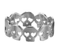 Ipetboom Bague Gothique Crâne Argenté en Alliage de Zinc, Style Rétro | Bagues Bijoux, Décoration de Bague, Bagues Décoratives de Crâne, Célébration Halloween