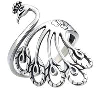 Ipetboom Bague Paon Vintage Ajustable Thaïlandais pour Femme Anneau Large Ethnique Bague Ouverte Peacock Style Rétro Multifonction pour et Crochet Couleur Aléatoire Couleur Aléatoire