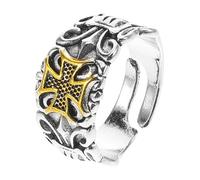 Ipetboom Bague Rétro Réglable Pour Hommes Bague Homme Bagues Pour Hommes Bagues Croisées Pour Hommes Bagues Réglables Pour Hommes Anneau De Pouce Hommes Alliage De Zinc Silver