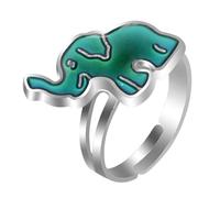 Ipetboom Bague Unique Éléphant Thermochromique, Réglable, Bijou Décoratif pour Doigts Garçon et Filles, Couleur Changeante selon l'État d'Esprit, Cadeau pour Garçon et Filles