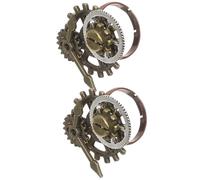 Ipetboom Bague Vintage Steampunk en Alliage Motif Roue et Engrenage Lot de 2 Bijou Compact et Pratique pour Hommes et Femmes pour Présent Familial
