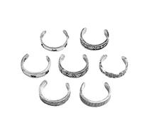 Ipetboom Bagues D'orteils Sculptées Creuses en Alliage, Ensemble 14 Pièces, Style Bohème Vintage, Légères et Confortables, pour Femmes, Bijoux de Pied D'été Plage, Taille Petit Anneau