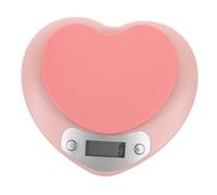 Ipetboom Balance Électronique de Cuisine Rose Compacte Plastique pour Pâtisserie Pesée Précise Jusqu à Écran LCD Facile à Lire Design et Fonction Tare pour Usage Domestique et Sportif