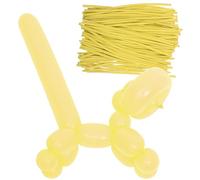 Ipetboom Ballons Longs Magiques 260 Cm 1,8 G Jaune Macaron en Latex - Kit 100 Ballons à Modeler pour Décoration Anniversaire, Mariage et Fête, Accessoires DIY pour Sculpture et Décoration