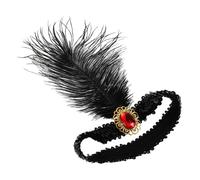 Ipetboom Bandeau à Plumes Rouge Pour Femme Accessoire De Costume Flapper Headpiece Chic Avec Sequins Et Plumes Pour Soirées Et Fêtes Vintage