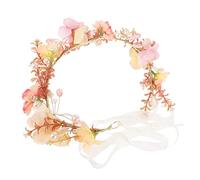 Ipetboom Bandeau De Mariage Perles Et Fleurs Avec Ruban -tête De Mariée Pour Fille