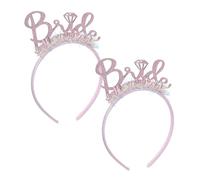 Ipetboom Bandeau de Mariée 2 Pièces Lettres Bride Blanc et Doré, Accessoires de Coiffure de Mariage pour Cérémonie, Enterrement de Vie de Jeune Fille et Photos, Décorations de Tête