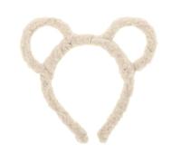 Ipetboom Bandeau D'oreille De Lapin Bonjour Accessoires Duveteux Ours En Peluche Bandeau Porter Oreilles D'ours Velu Faux Oreilles Élastique Simulé Mignon Couleur Ours Flou Blanche Peluche